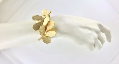 Yaprak Figürlü Tasarım Bileklik - Altın (Gold) Kaplama