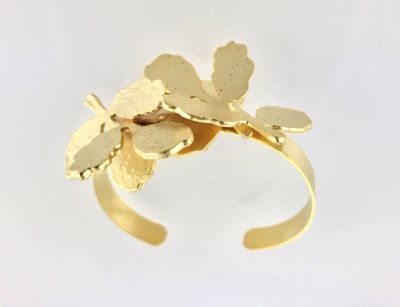 Yaprak Figürlü Tasarım Bileklik - Altın (Gold) Kaplama