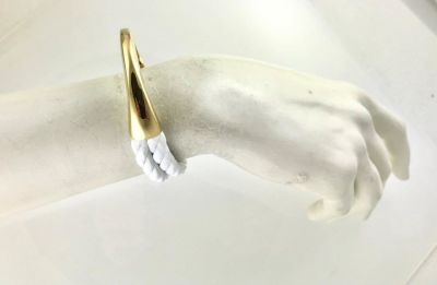 Koton İpli Altın Kaplama Magnetli Tasarım Bileklik - Gold Kaplama