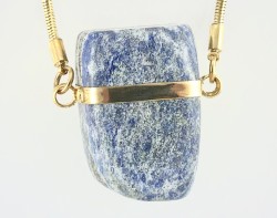 Lapis Lazuli Taşlı Uzun Kolye - Altın (Gold) Kaplama - Thumbnail