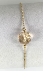 Swarovski Kristal Uğur Taşlı Bileklik - Gold Kaplama - Thumbnail