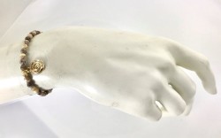 Swarovski Kristal Taşlı (Bulk Crystal) Bileklik - Altın (Gold) Kaplama - Thumbnail