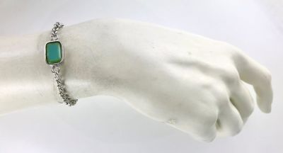 Turkuaz (Firuze) Taşlı Zarif Bileklik - Rhodium Kaplama